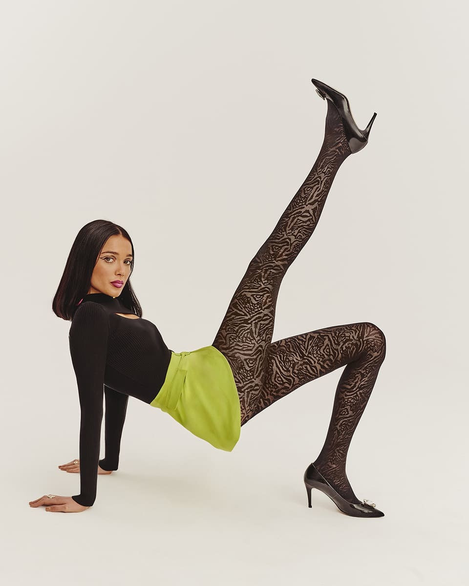 Thicks Patterned Tights-Cameo 60 Deiner